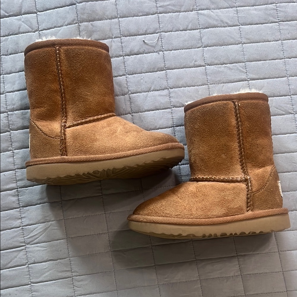 UGG Cream and Tan Shearling Boots